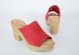 Sandalia zueco de piel Fiordi 2052 rojo