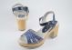 Sandalia piel tacon ancho y plataforma Nature Shoes 3762 azul