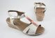 Sandalia cuña baja plata acolchada Nature Shoes 3773 platino