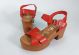 Sandalia tacón medio y plataforma mujer Oh my Sandals 4734 rojo
