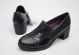 Zapato mocasín abotinado mujer Pitillos 1633 negro